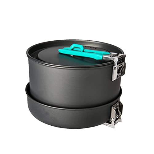 Outdoor Camping Cookware Set with Pots, Frying Pan & Kettle