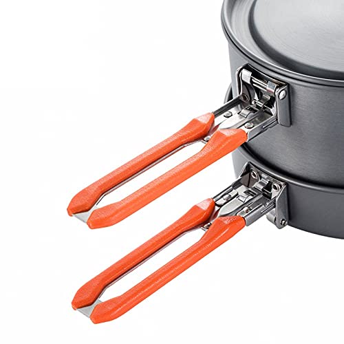 Camping Cookware Set with Heat Exchanger Pot & Kettle