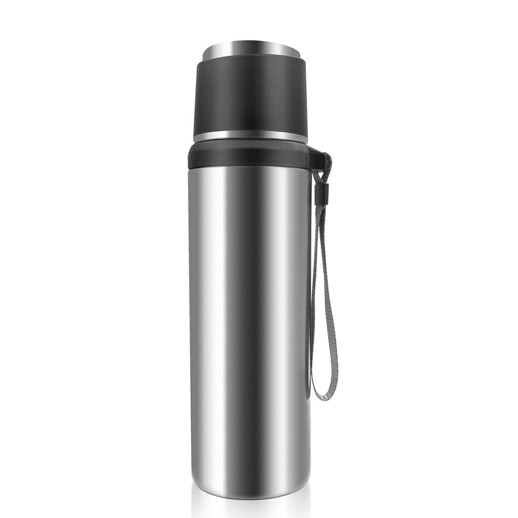 Stainless Steel Insulated Vacuum Flask with Carry Rope