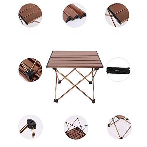 Lightweight Aluminum Folding Camping Table with Carry Bag