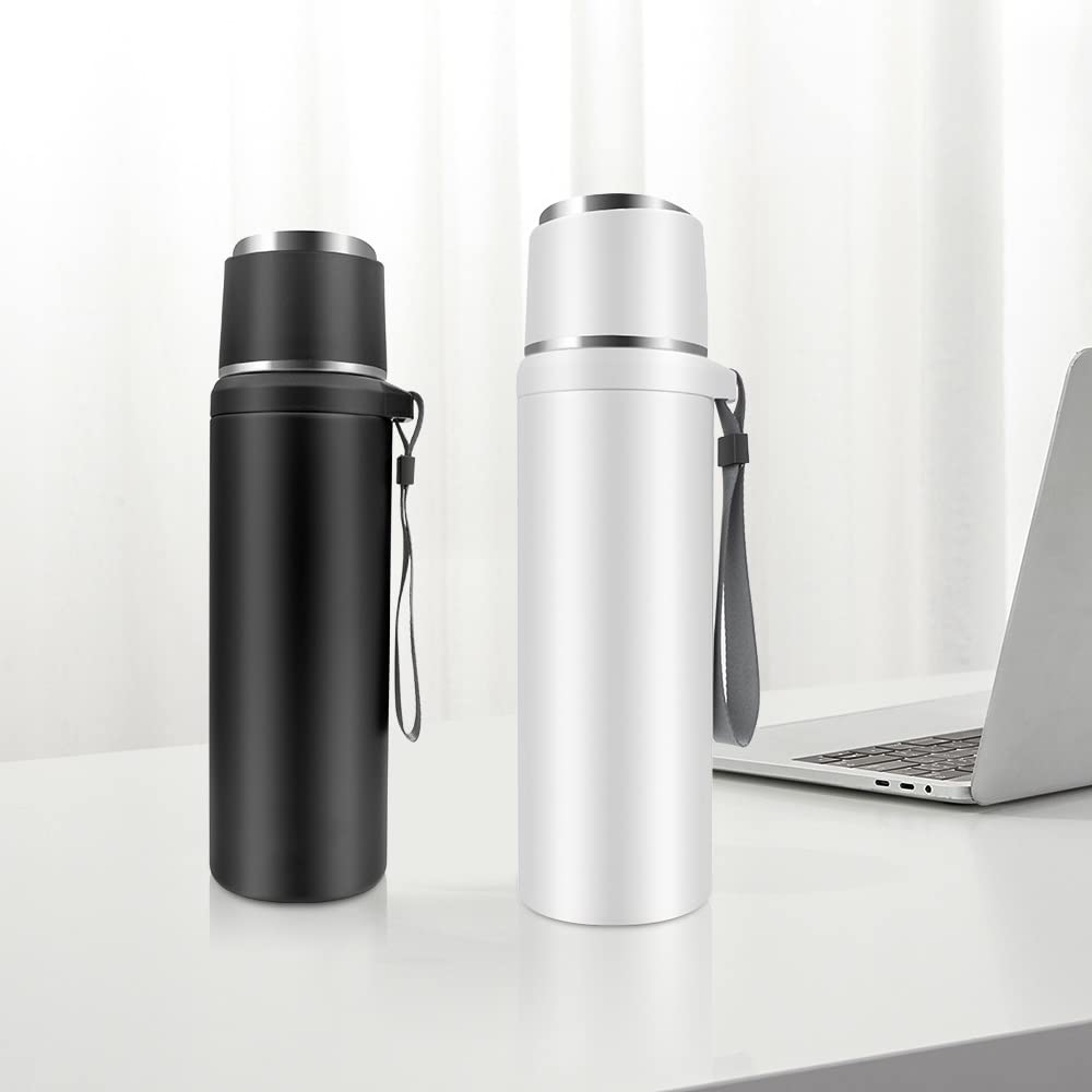 Stainless Steel Insulated Vacuum Flask with Carry Rope