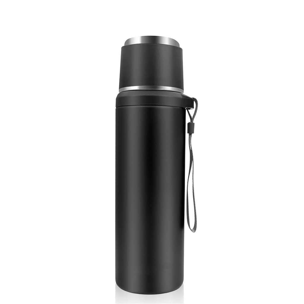 Stainless Steel Insulated Vacuum Flask with Carry Rope