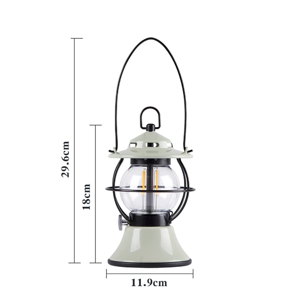 Rechargeable Retro LED Camping Lantern with Adjustable Modes