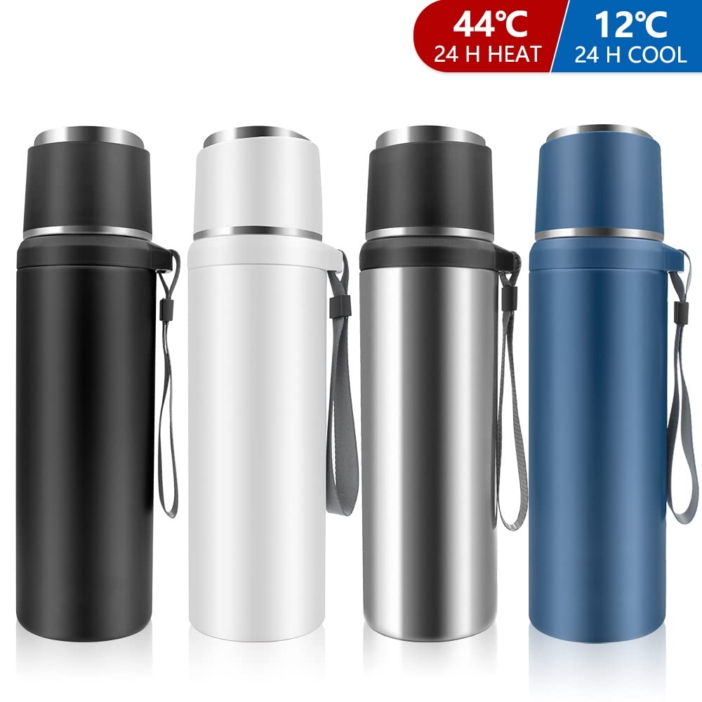 Stainless Steel Insulated Vacuum Flask with Carry Rope