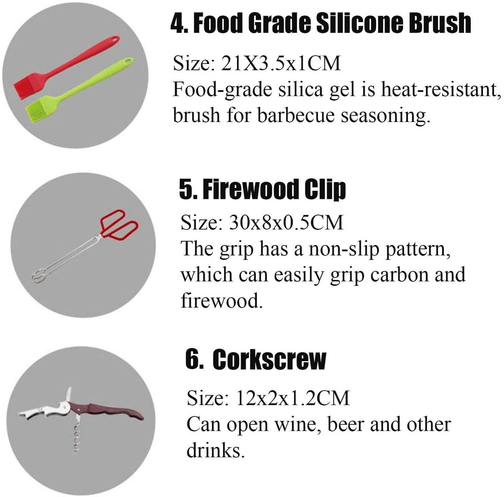 Heavy-Duty Stainless Steel BBQ Grill Tool Set with Storage Case