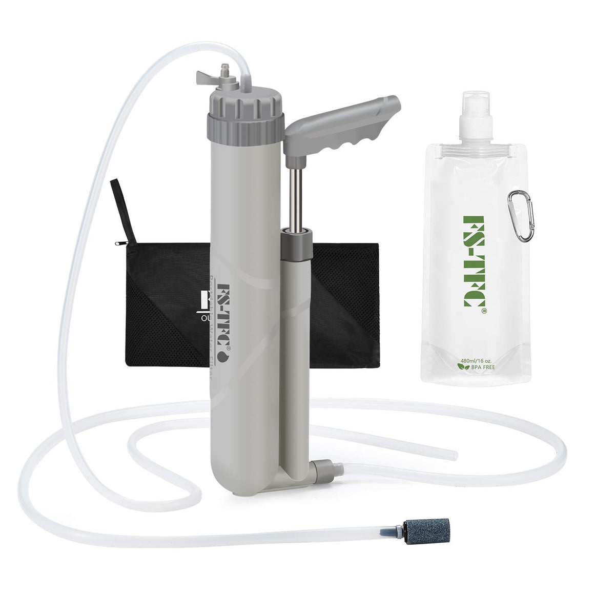 4-Stage Portable Water Filter for Camping & Hiking
