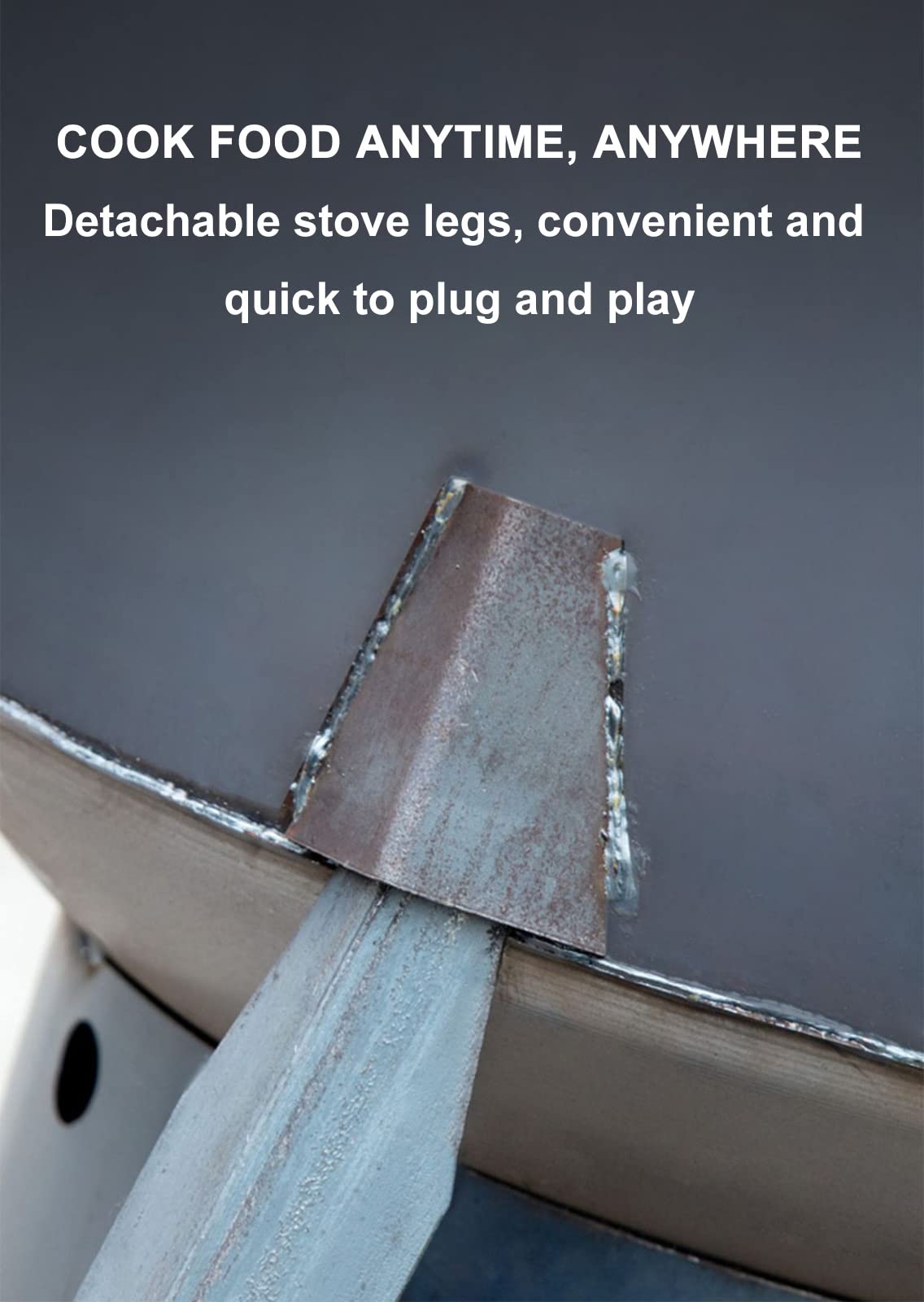 Portable Wood-Burning Tent Stove with Chimney Pipe