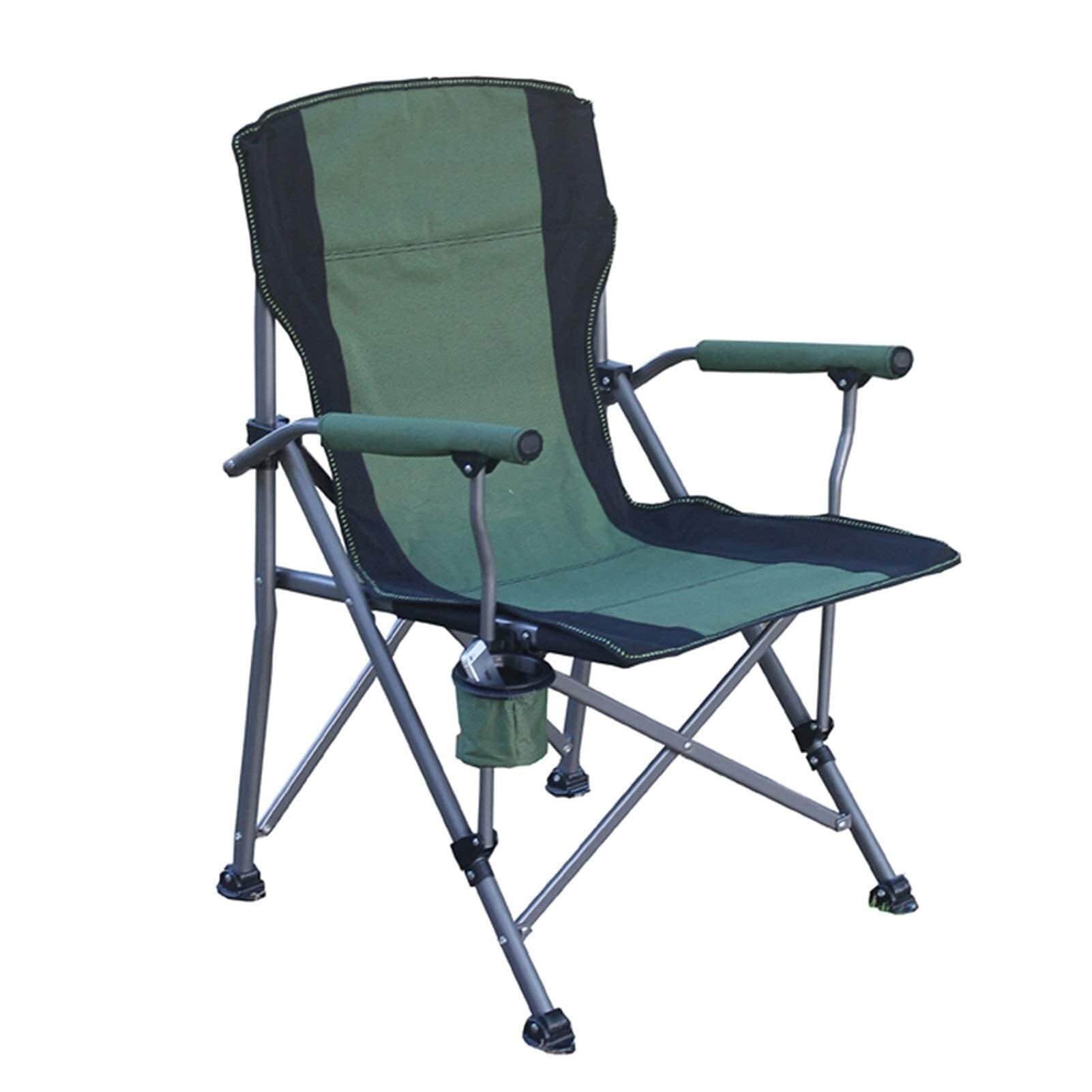 Adjustable Folding Recliner Camping Chair with Cup Holder