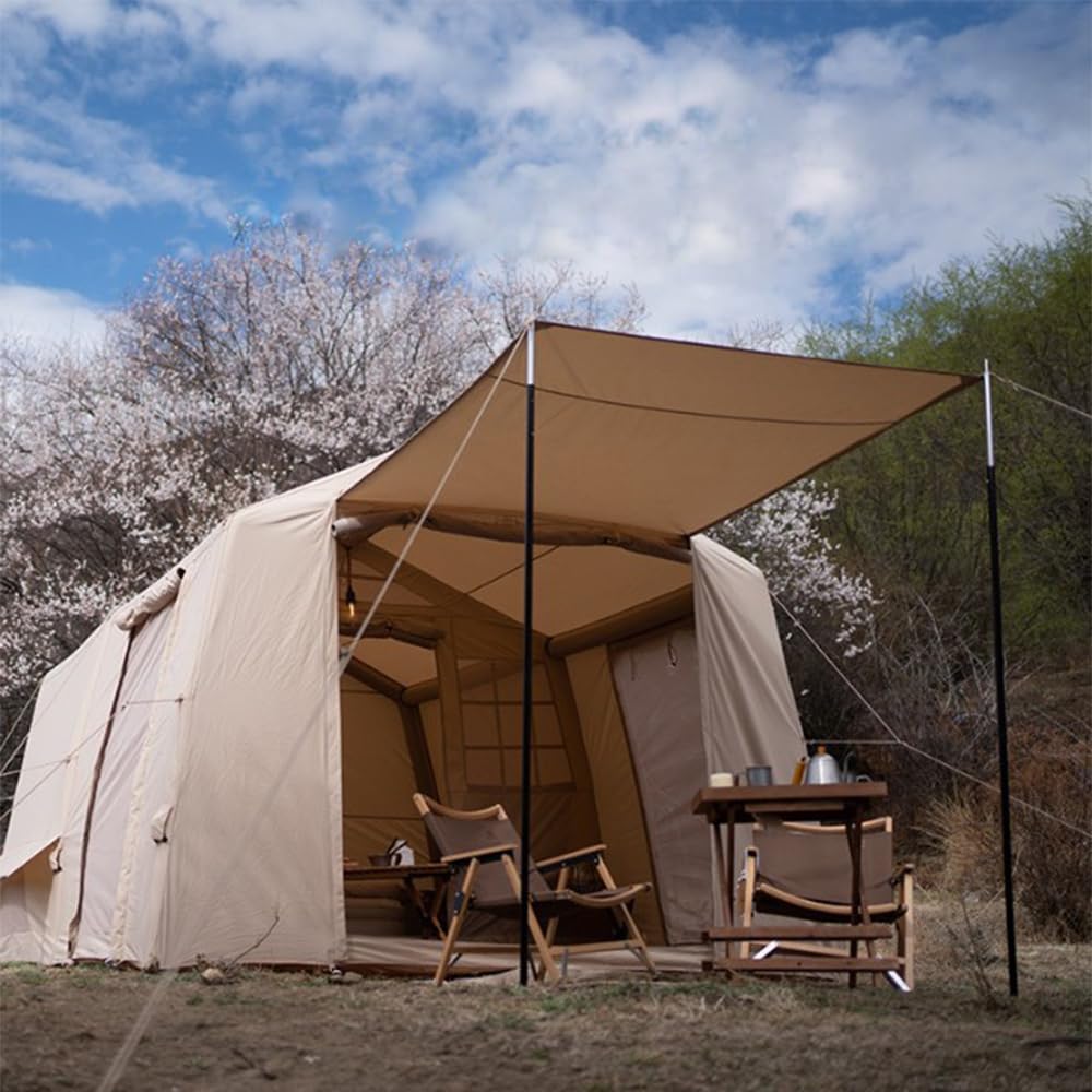 Large Inflatable Cotton Camping Tent with Extended Lobby