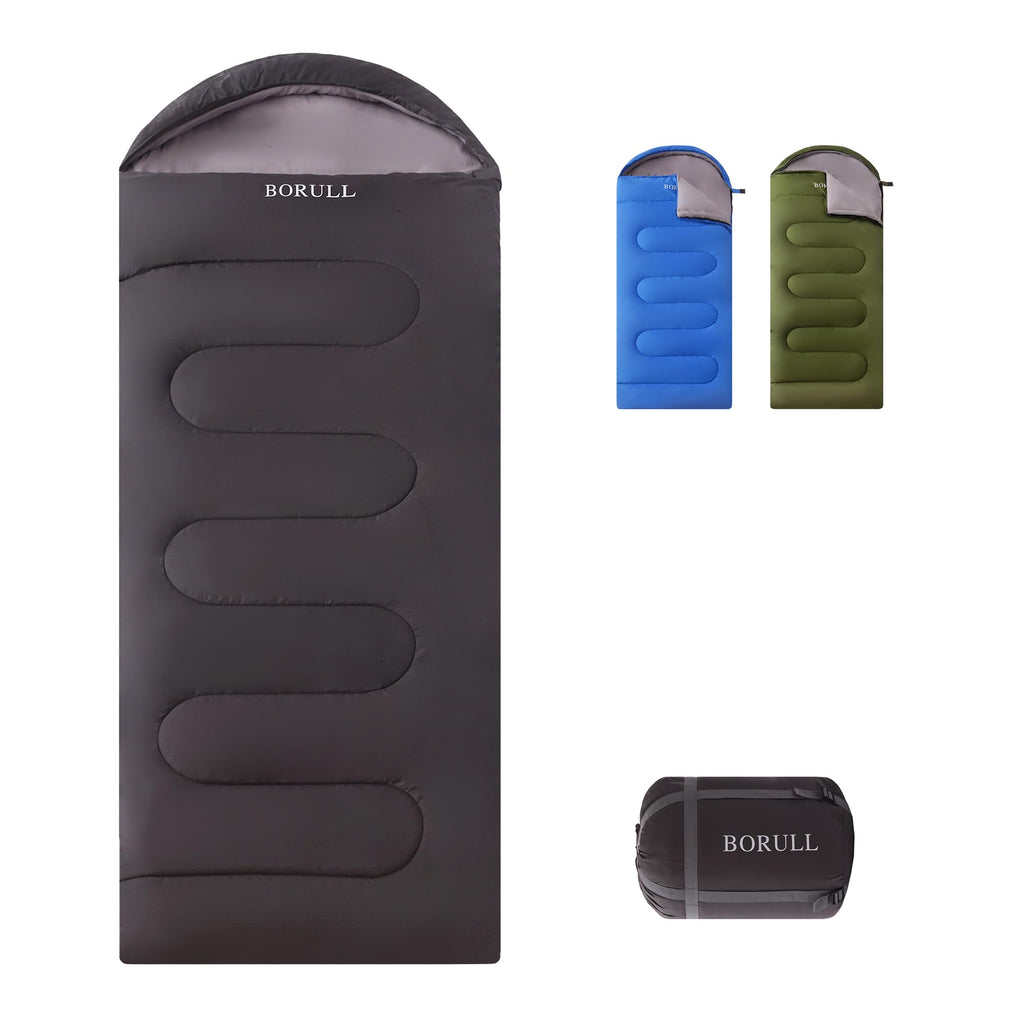 Queen Size Double Camping Sleeping Bag with 2 Pillows