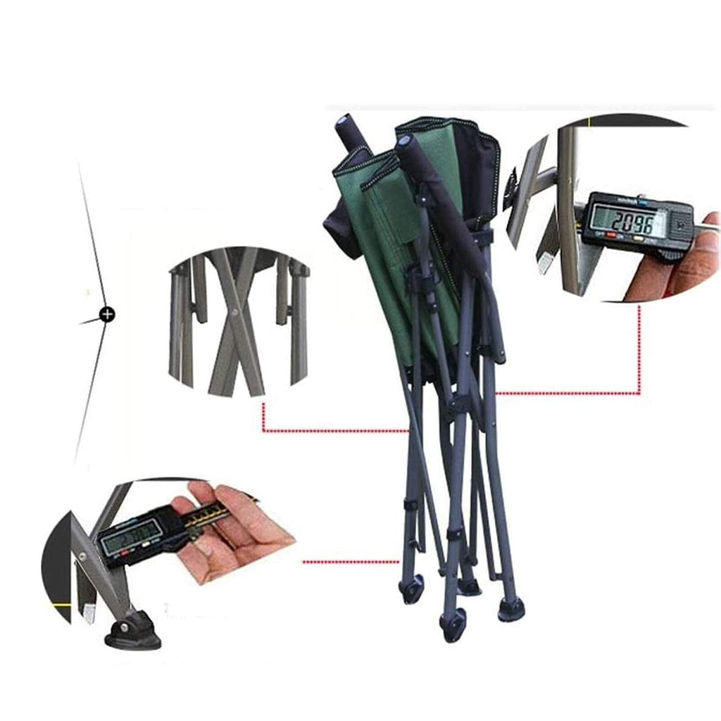 Adjustable Folding Recliner Camping Chair with Cup Holder