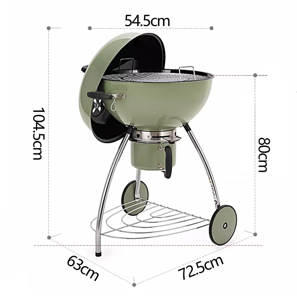 Portable Steel Wood-Burning Camp Stove with Wheels
