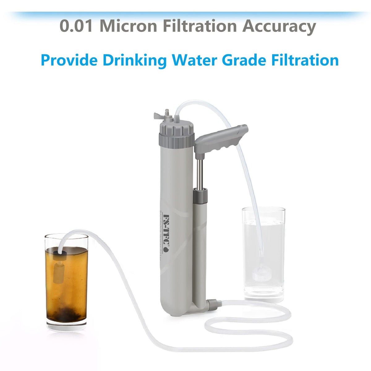 4-Stage Portable Water Filter for Camping & Hiking