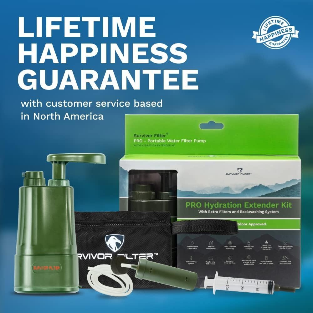 Portable Water Filter for Camping & Emergency Use