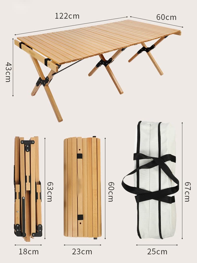 Portable Walnut Folding Camping Picnic Table