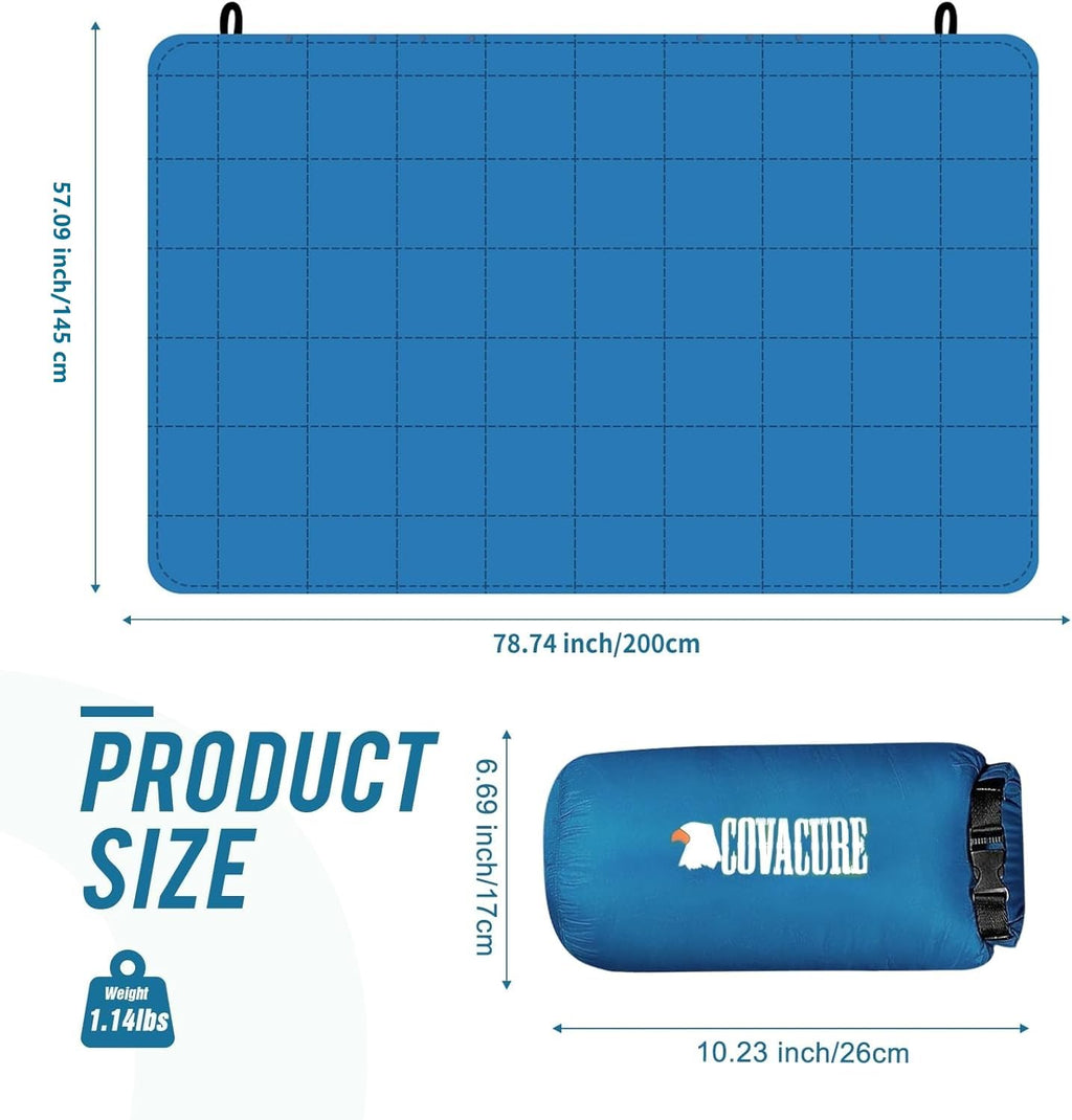Packable Down Alternative Camping Blanket 57×78″