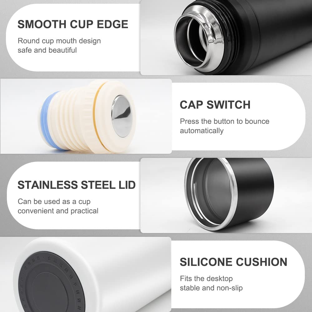 Stainless Steel Insulated Vacuum Flask with Carry Rope