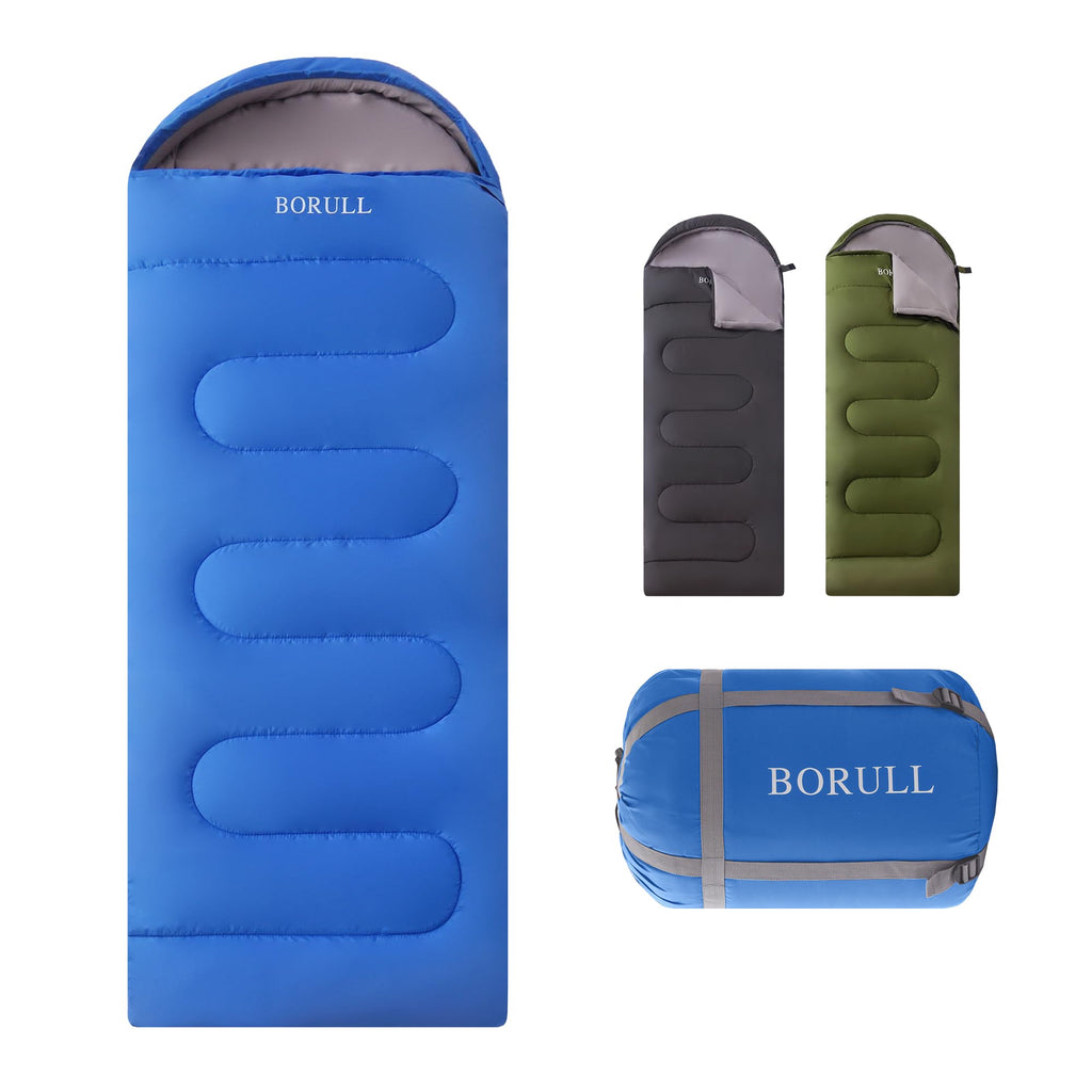 Queen Size Double Camping Sleeping Bag with 2 Pillows