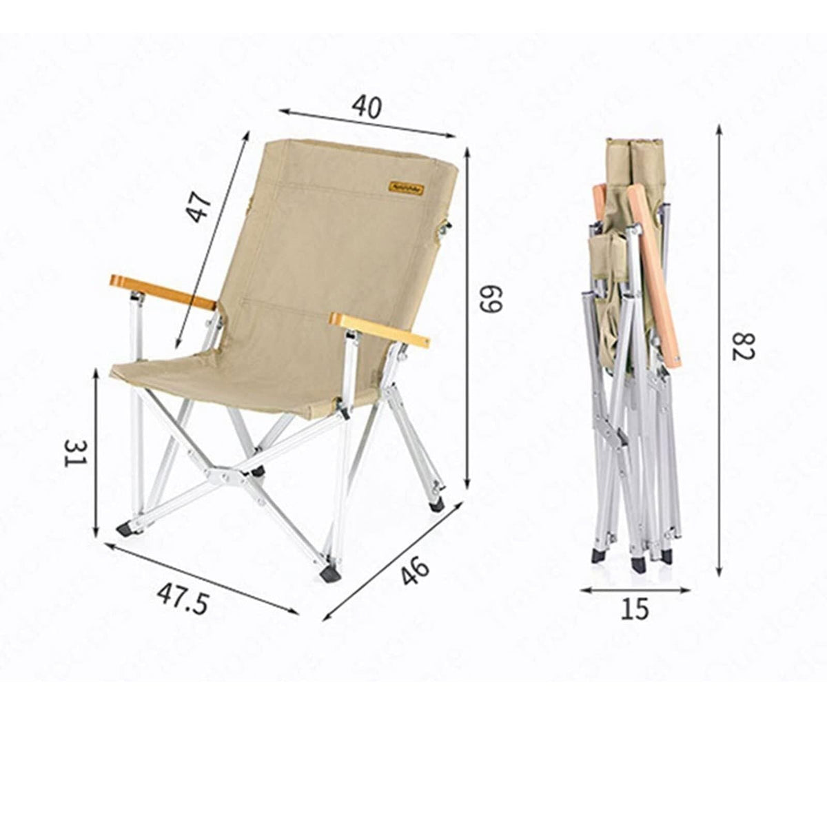 Lightweight Aluminum Folding Camping Chair