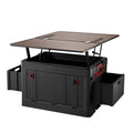 Foldable Outdoor Storage Box with Front Door & Side Handles