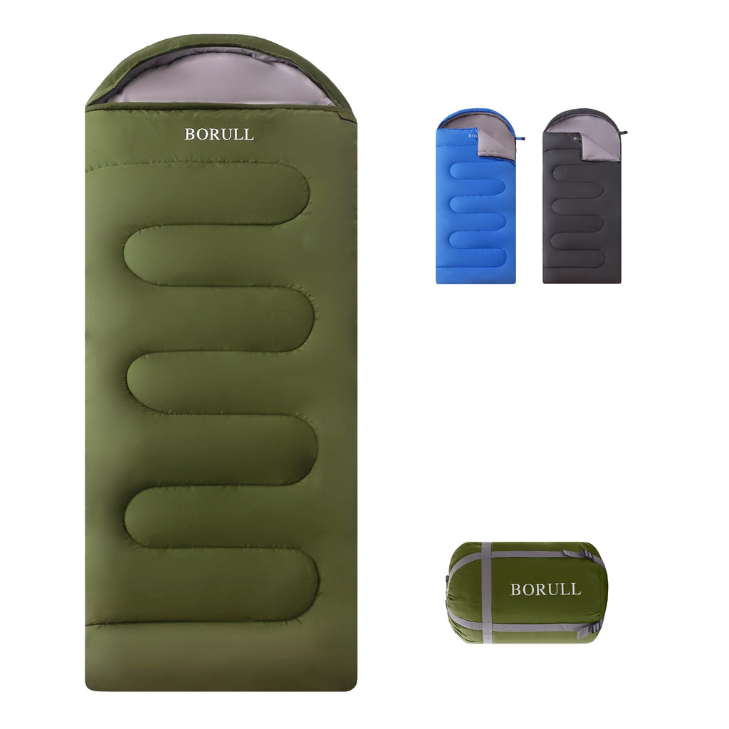 Queen Size Double Camping Sleeping Bag with 2 Pillows