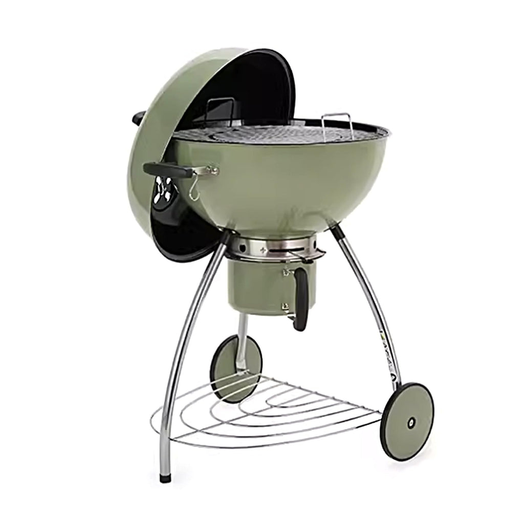 Portable Steel Wood-Burning Camp Stove with Wheels