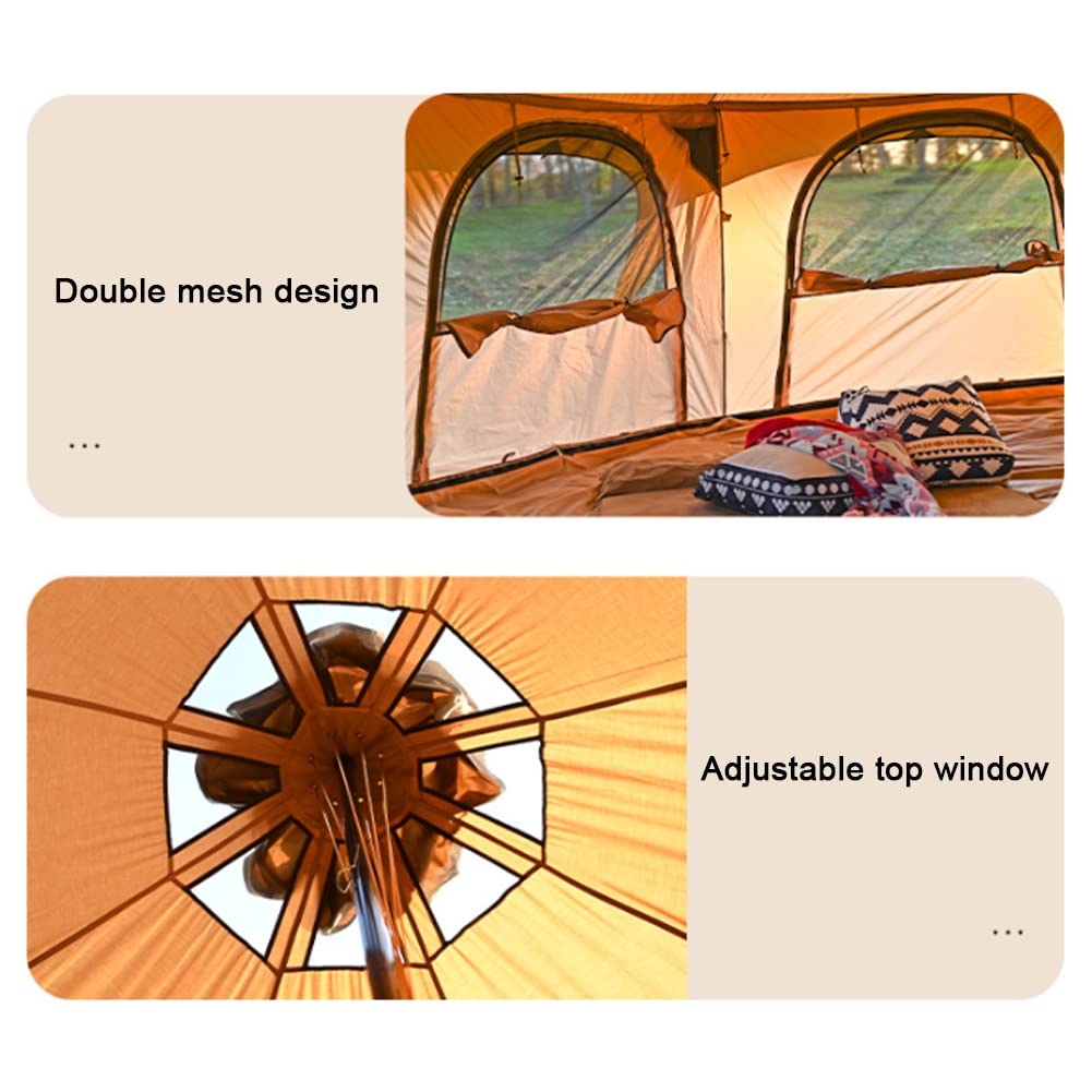 Large Cotton Teepee Glamping Tent for 8–10 People