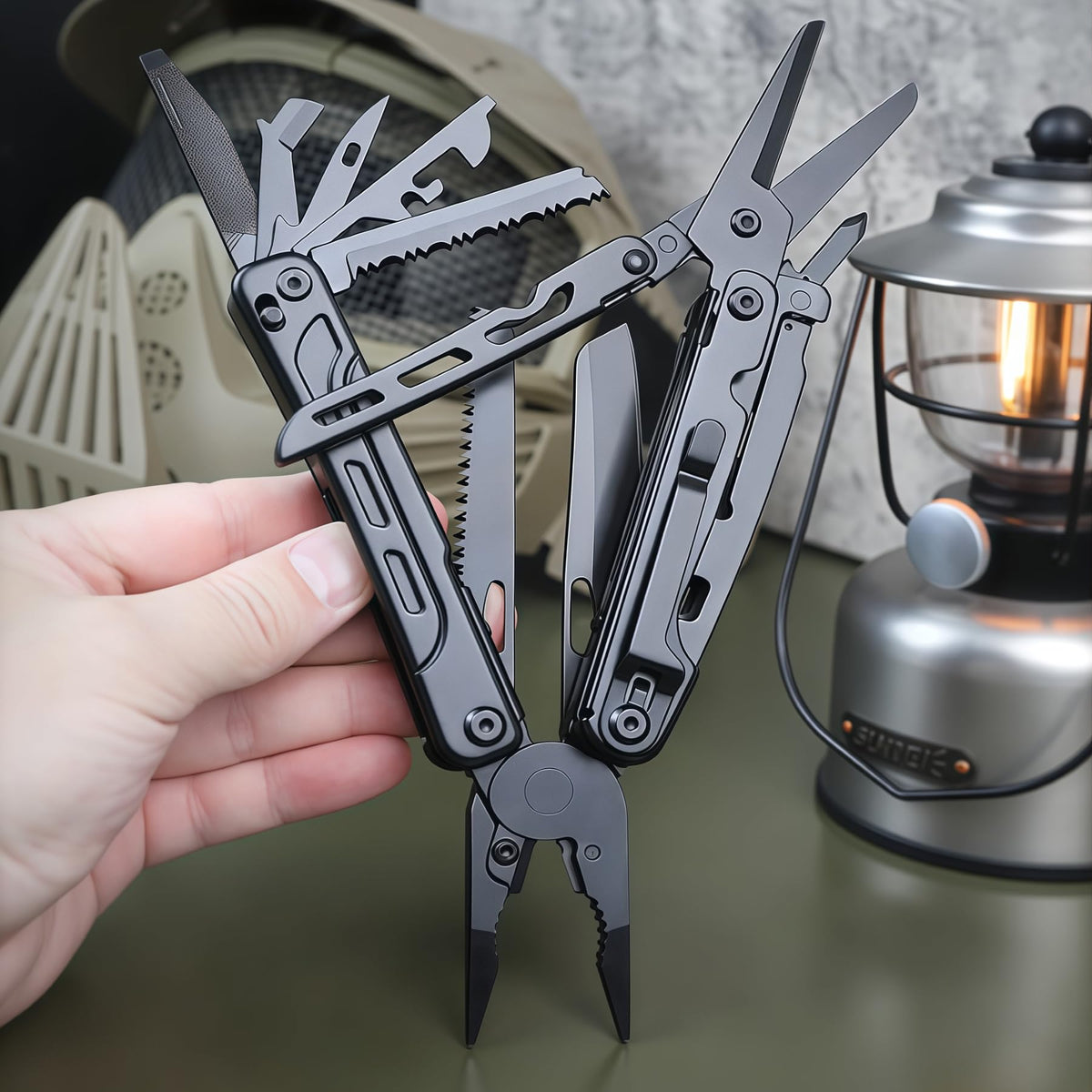 20-in-1 Lightweight Multi-Tool with Pliers & Safety Lock