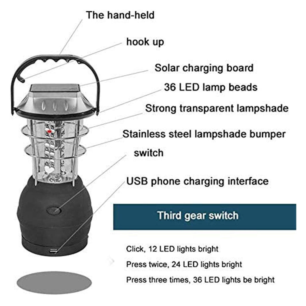 120LM Rechargeable LED Camping Lantern & Flashlight