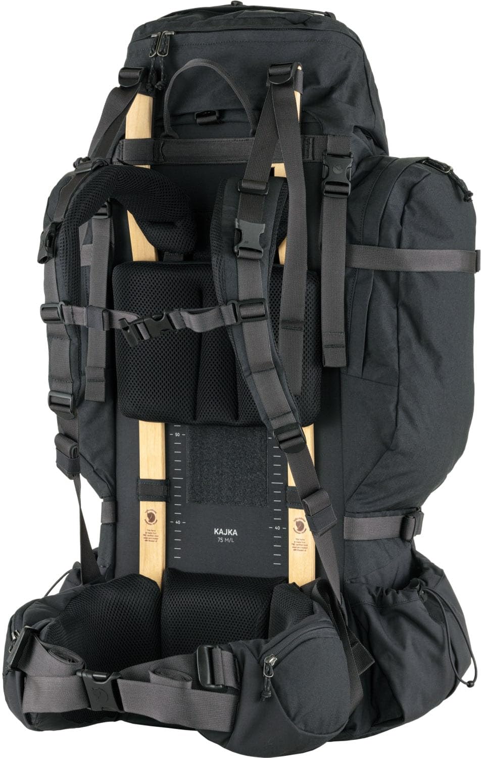Fjällräven Kajka 75L Backpack, Coal Black, M/L