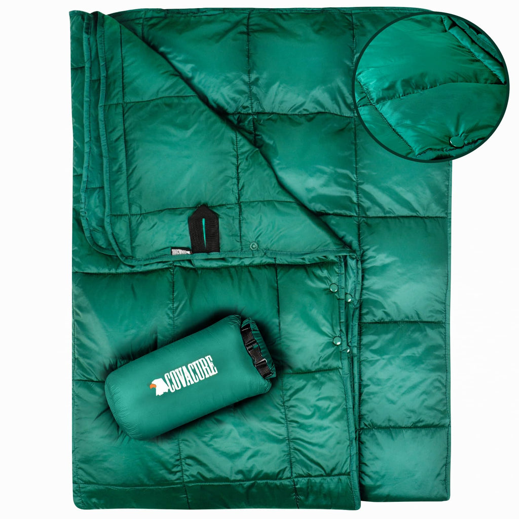 Packable Down Alternative Camping Blanket 57×78″