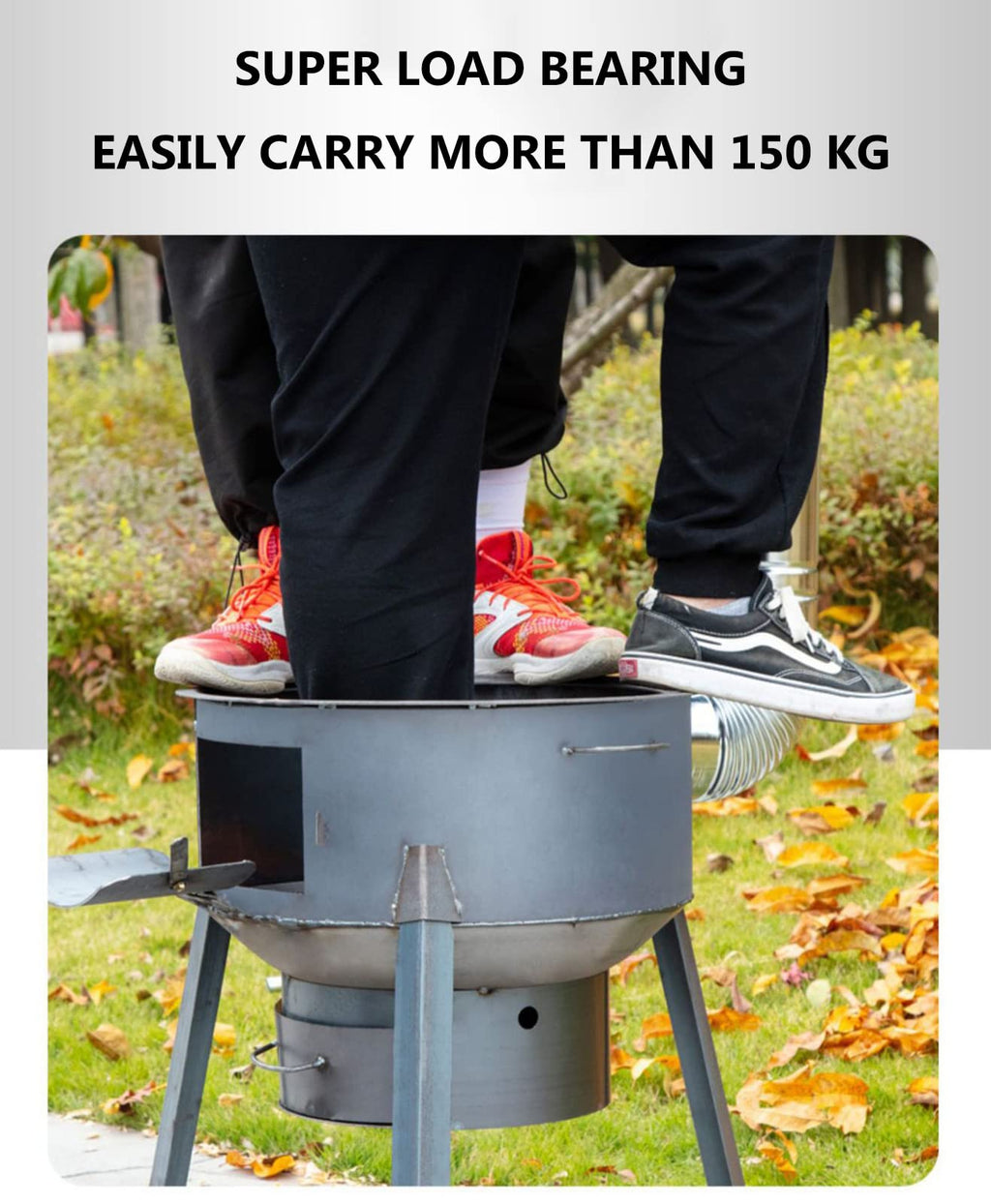 Portable Wood-Burning Tent Stove with Chimney Pipe