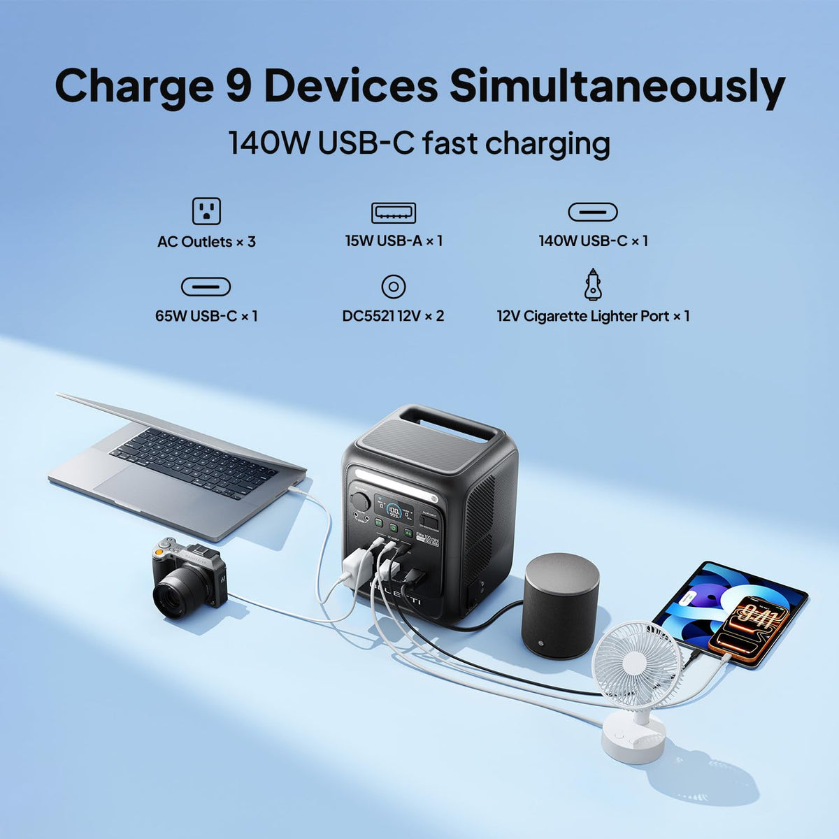 BLUETTI Elite 100 V2 Portable Power Station for Camping 1024Wh 1800W