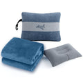 Travel Blanket & Inflatable Pillow Set 69×43.3″
