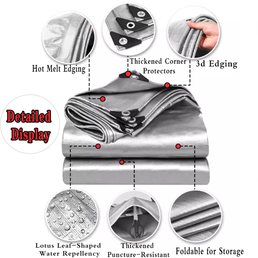 Lightweight PE Sunshade Tarp with Eyelets