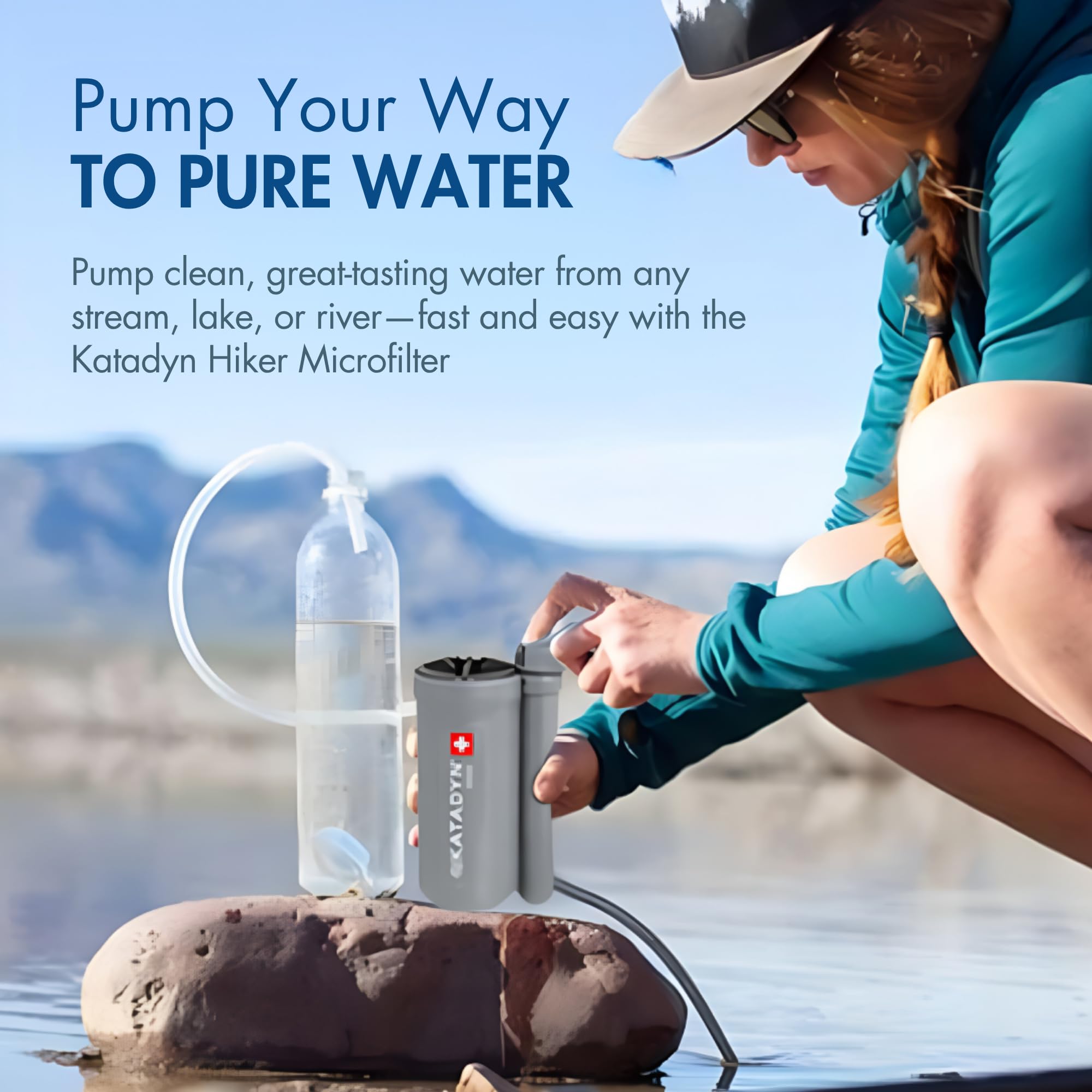 Katadyn Hiker Pump-Action Water Filter, 11 oz