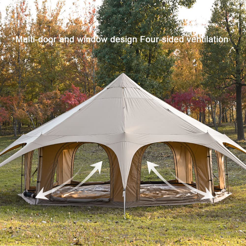 Large Cotton Teepee Glamping Tent for 8–10 People