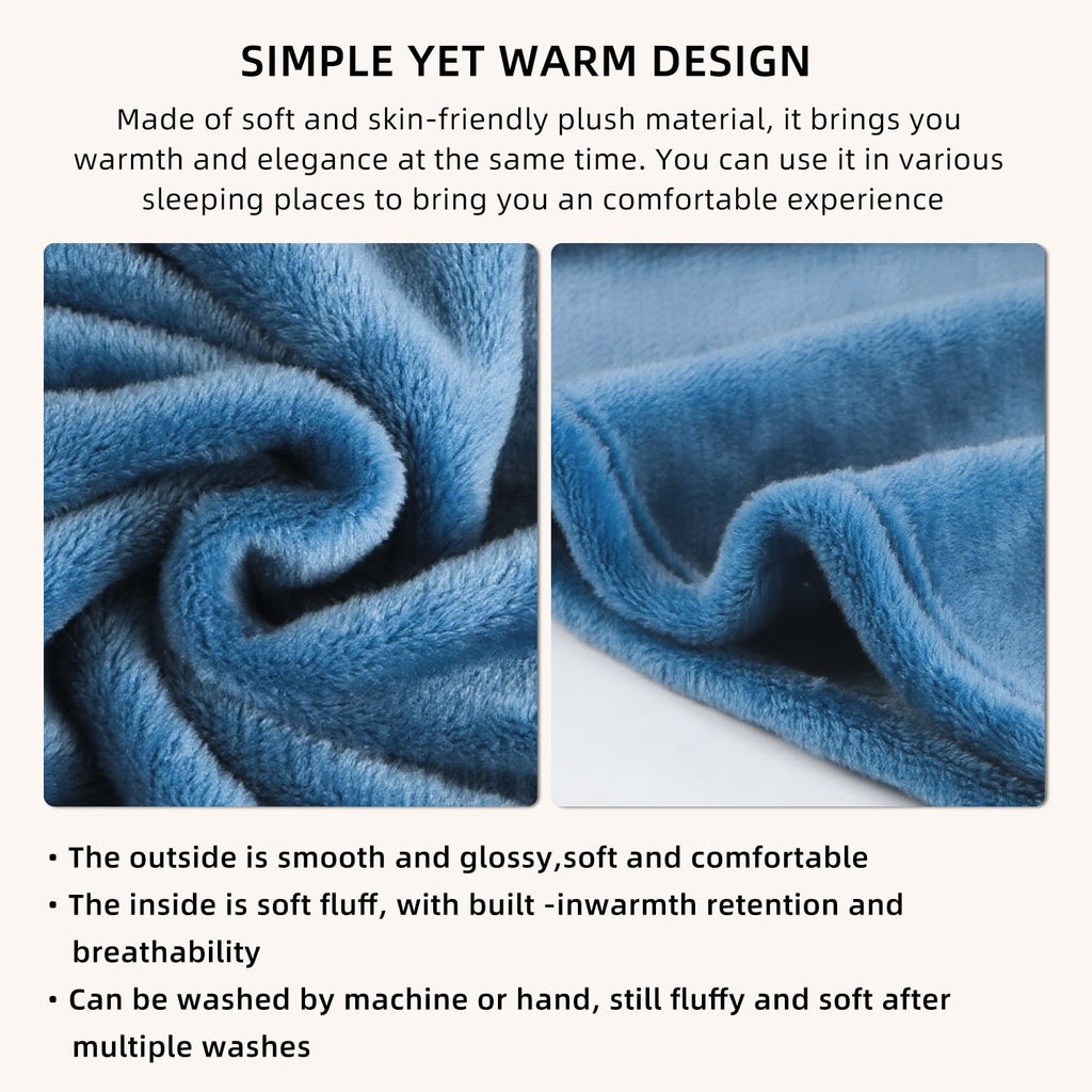 Travel Blanket & Inflatable Pillow Set 69×43.3″