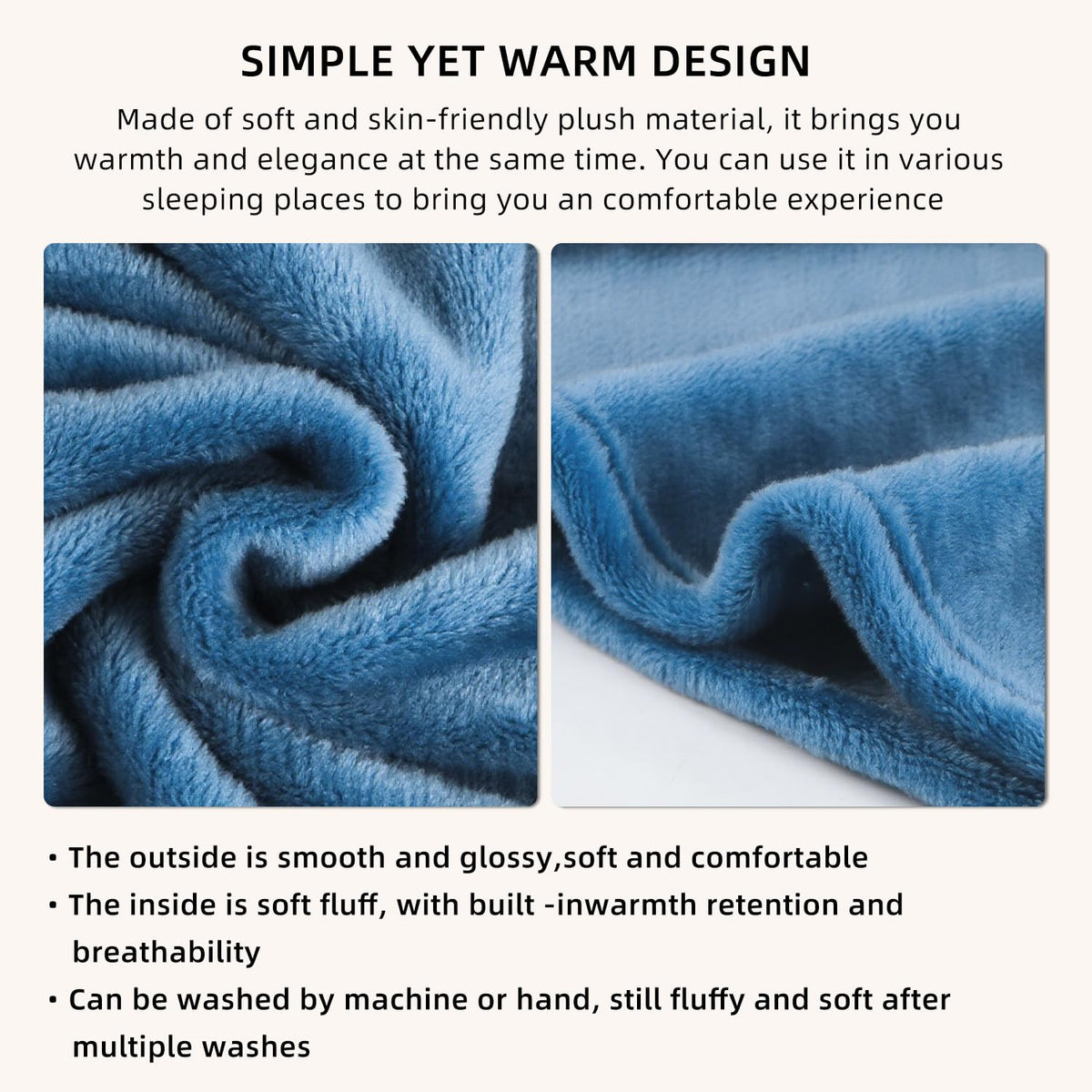 Travel Blanket & Inflatable Pillow Set 69×43.3″