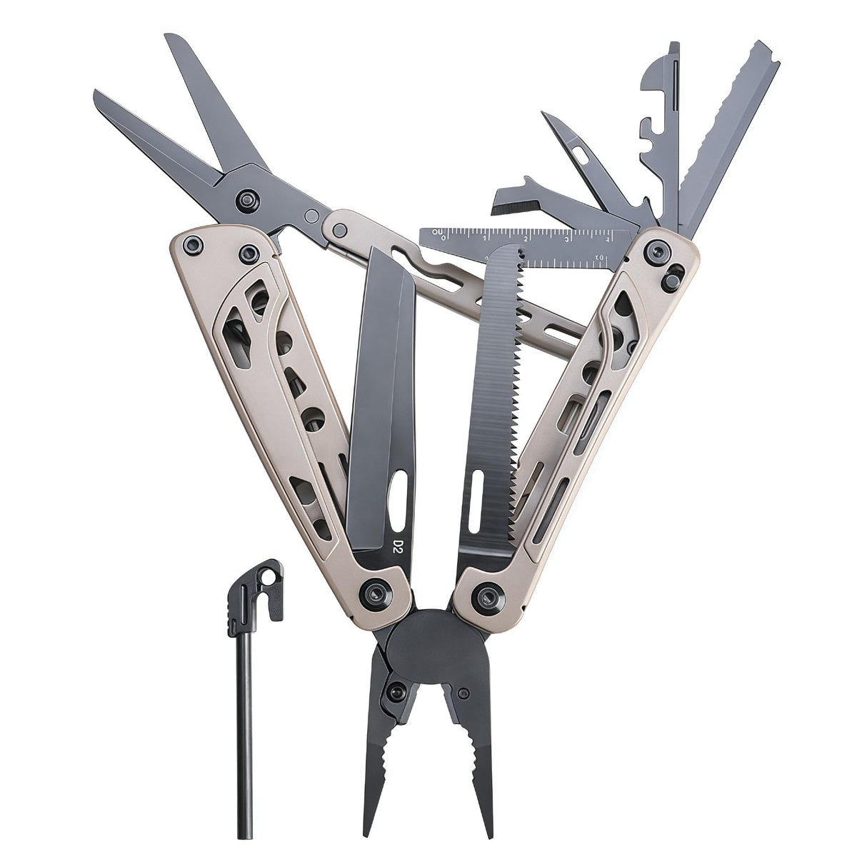 20-in-1 Lightweight Multi-Tool with Pliers & Safety Lock