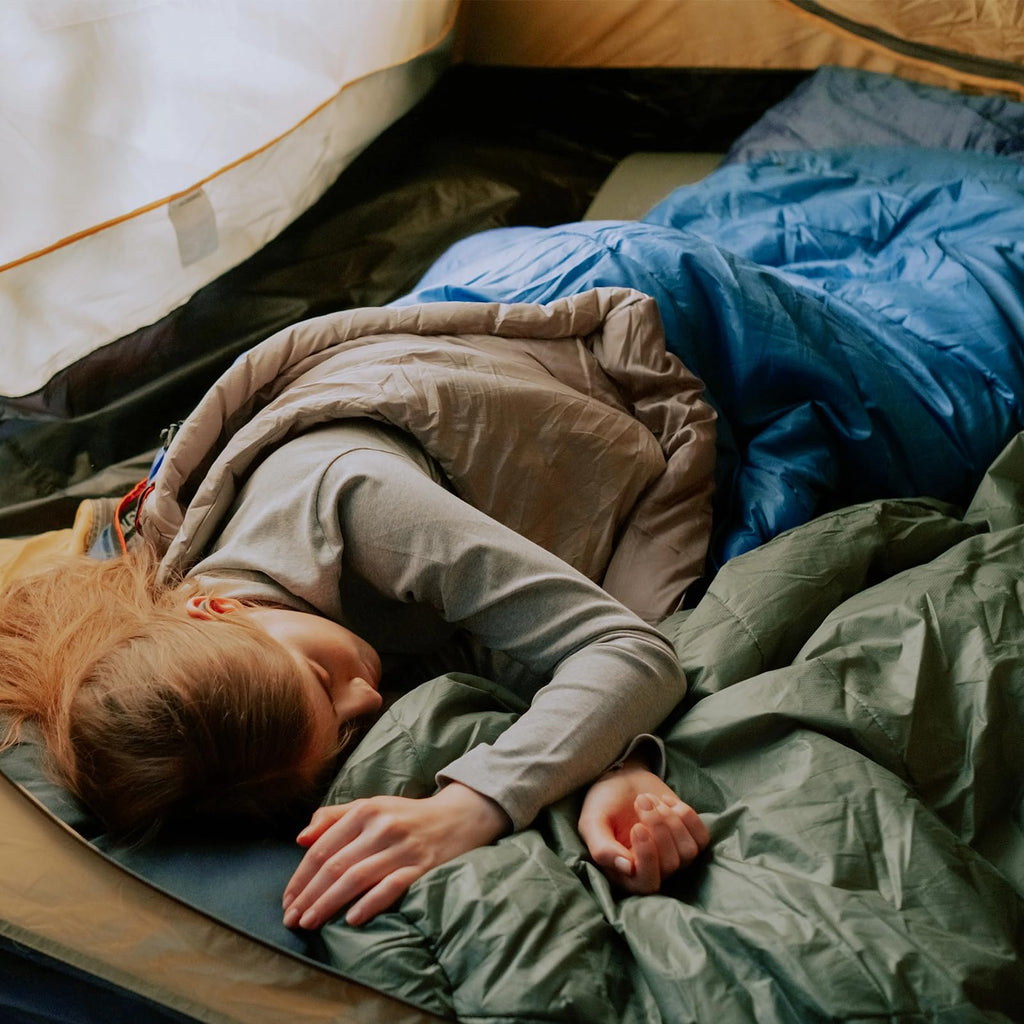Packable Down Alternative Camping Blanket 57×78″
