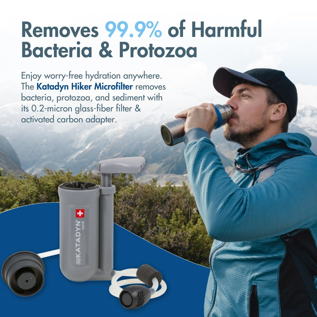 Katadyn Hiker Pump-Action Water Filter, 11 oz