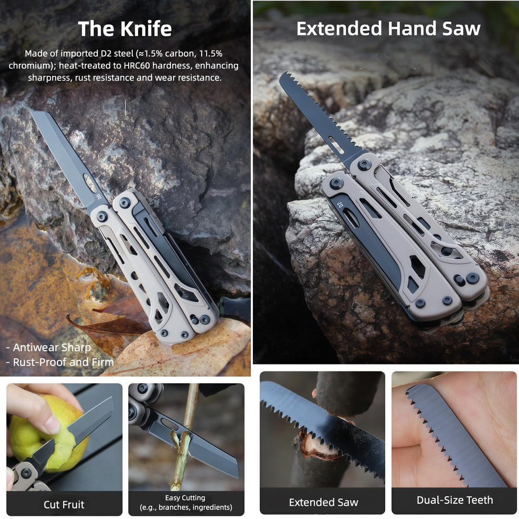 20-in-1 Lightweight Multi-Tool with Pliers & Safety Lock