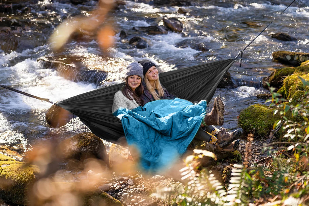 Packable Down Alternative Camping Blanket 57×78″