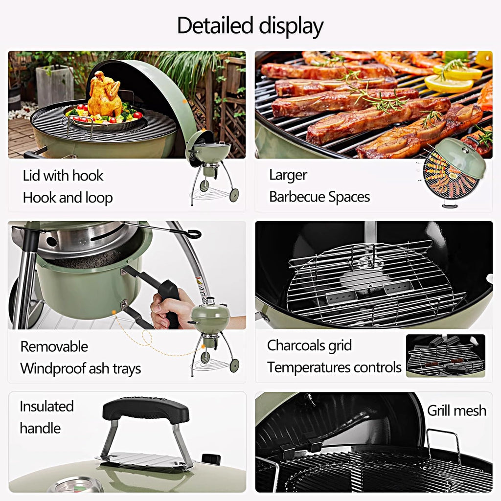 Portable Steel Wood-Burning Camp Stove with Wheels