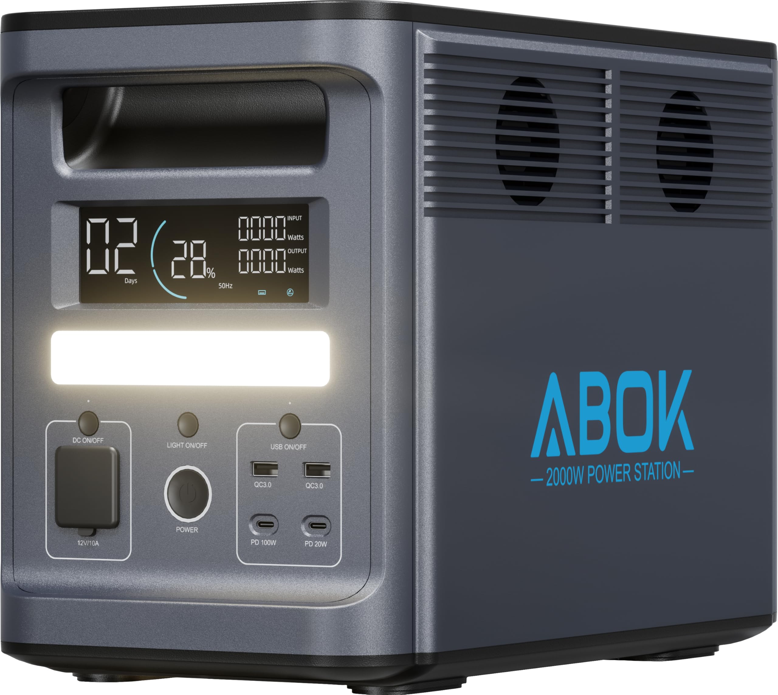 ABOK Ark2000 1536Wh 2000W Portable Power Station