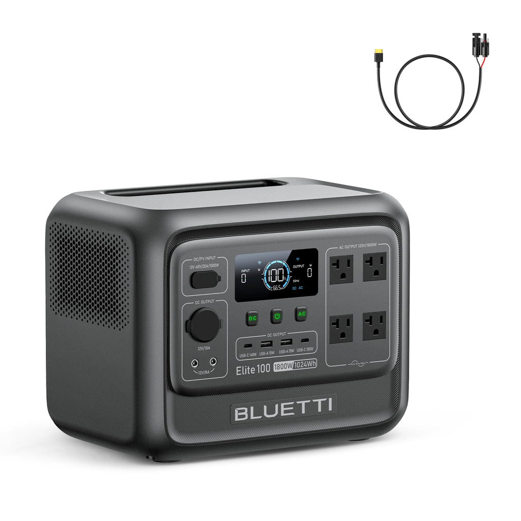 BLUETTI Elite 100 V2 Portable Power Station for Camping 1024Wh 1800W