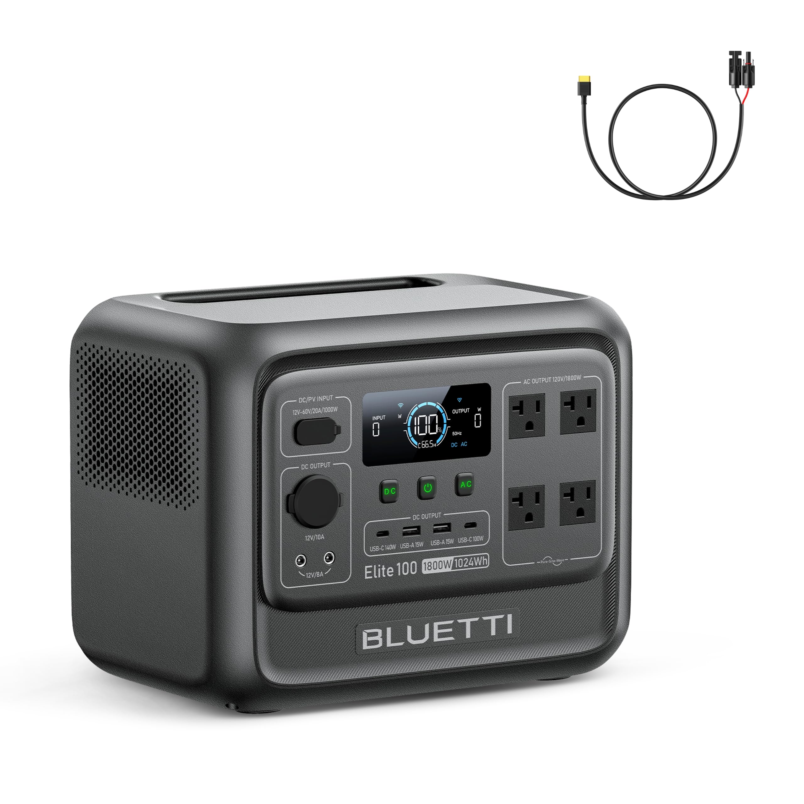 BLUETTI Elite 100 V2 Portable Power Station for Camping 1024Wh 1800W