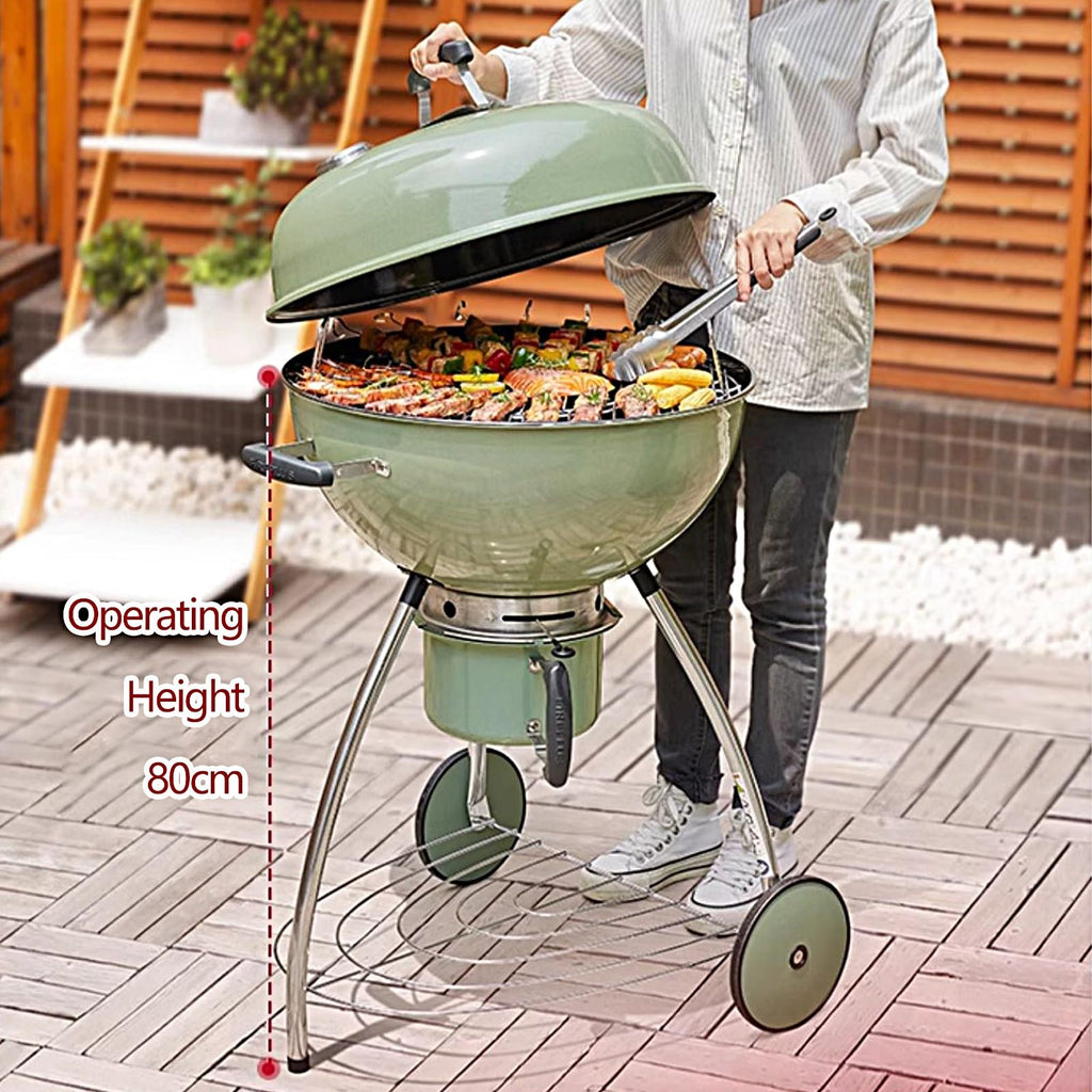 Portable Steel Wood-Burning Camp Stove with Wheels